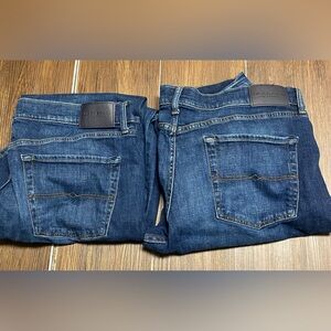 Lucky Brand Men's Dark and Medium Blue Denim Jeans Bundle